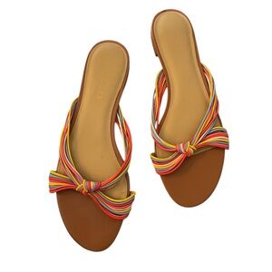 Talbots | Kerri knotted Multicolored Strappy slides Sandals